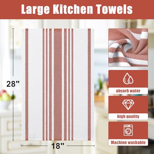 Premium Cotton Stripe Kitchen Towels 3 Pack (3 Count)