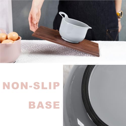 Nesting Plastic Mixing Bowl Set with Pour Spouts and Handles