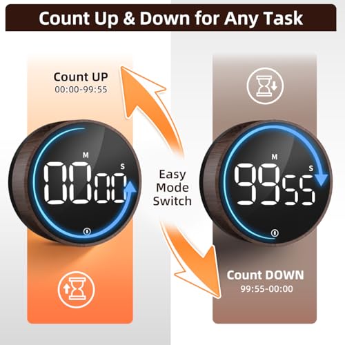 Digital Magnetic Kitchen Timer & Stopwatch with LED Display