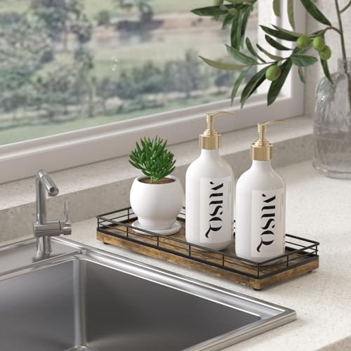 Rustic Bathroom Toilet Tank Tray