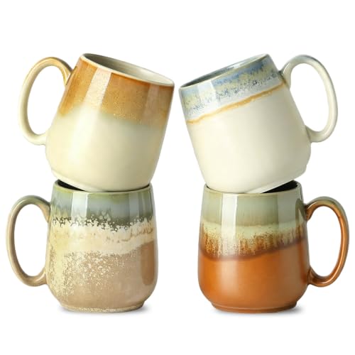 Ceramic Coffee Mugs Set of 4 (4 Count)