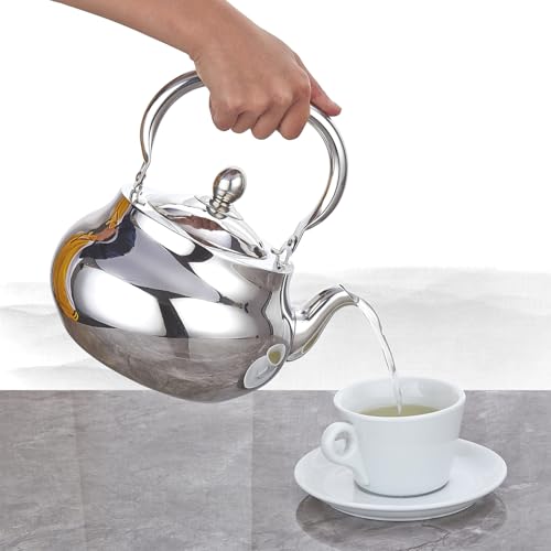 Stainless Steel Teapot With Removeable Infuser 71 oz