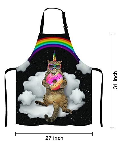 Unicorn Cat Adjustable Bib Apron