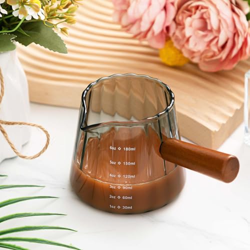 1 Pcs 6 Oz Gray Espresso Shot Glass Cups with Handle