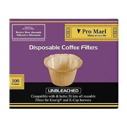 100 Disposable K Cup Paper Filters for Keurig 1.0&2.0 (100 Count)