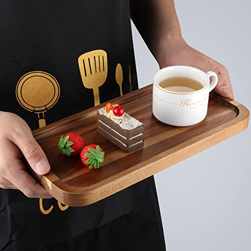 Small Acacia Wood Tray Serving Platters Wooden Plate Mini Charcuterie Board