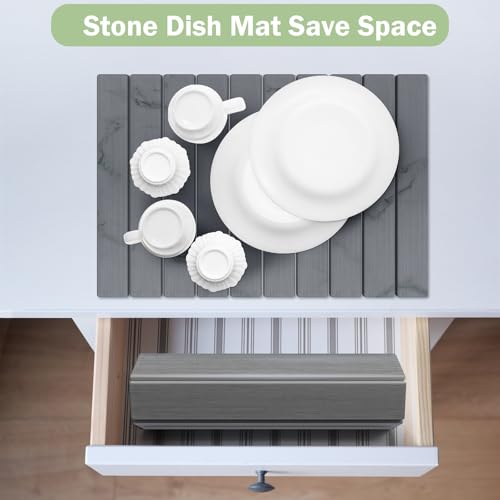 Stone Dish Drying Mat for Kitchen Counter