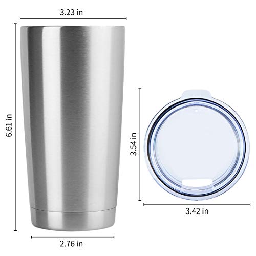 20oz Stainless Steel Tumbler Bulk with Lid (4 Count)