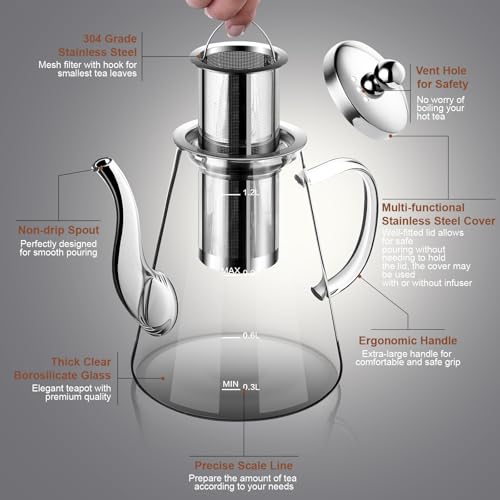 Glass Teapot 1200ml