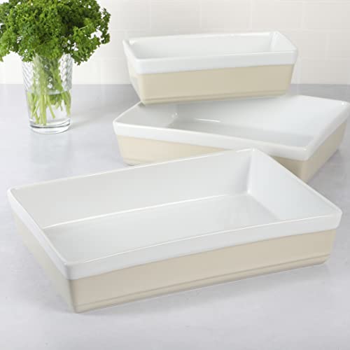 3 Piece Oven to Table Stoneware Bakeware Set