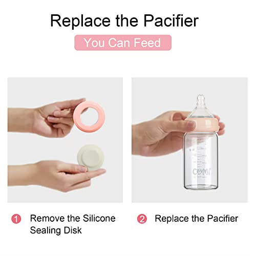 Wide Neck Glass Breastmilk Collection n Storage Bottle (4 Count)