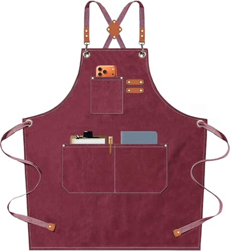 Chef Aprons for Men Women with Oversized Pockets