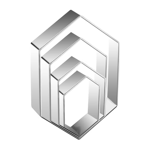 Hexagon Cookie Cutter Set 4 Sizes (4 Count)