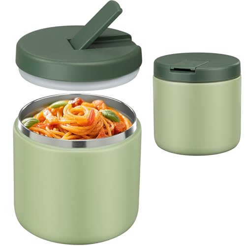 19oz Insulated Vacuum Food Jar with Buckle Lid Wide Mouth Soup Thermo for Hot Food Kids Leakproof Stainless Steel Lunch Container