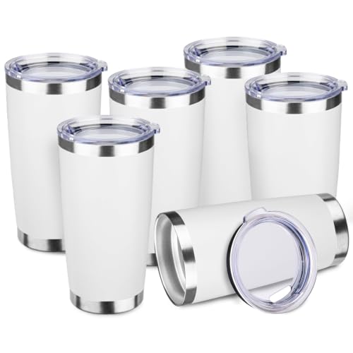 6 Pack 20oz Stainless Steel Travel Coffee Tumbler