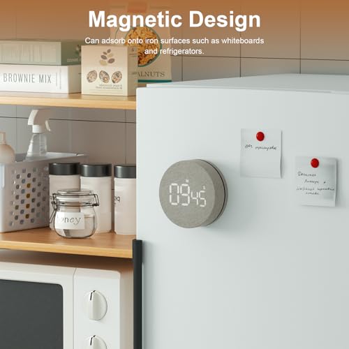 Desk Timer for Productivity Magnetic Digital Kitchen Timer Rechargeable Fabric Mesh Cover 99 Mins Countdown