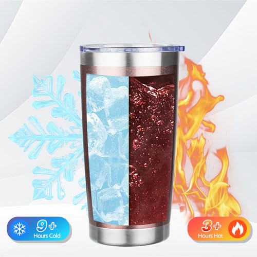 DIW 20oz Insulated Tumbler Bulk Travel Coffee Mug with Lid (4 Count)