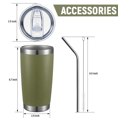 20oz Tumbler Bulk Double Wall Vacuum Insulated Travel Mug (4 Count)