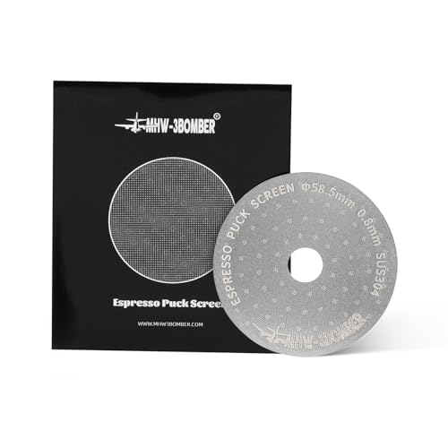 58.5mm Espresso Puck Screen with Round Hole Metal Espresso Filter 0.8mm Thickness Coffee Filter for La Marzocco