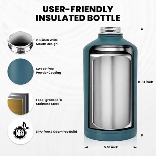 One Gallon Water Bottle Insulated 128 oz