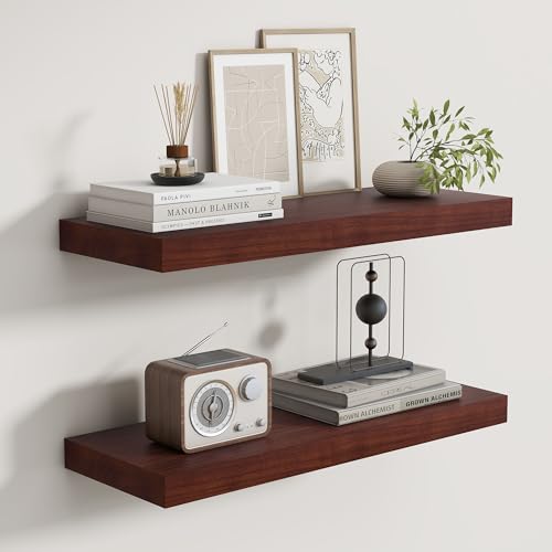 Rustic Floating Shelves for Home Decor (2 Count)
