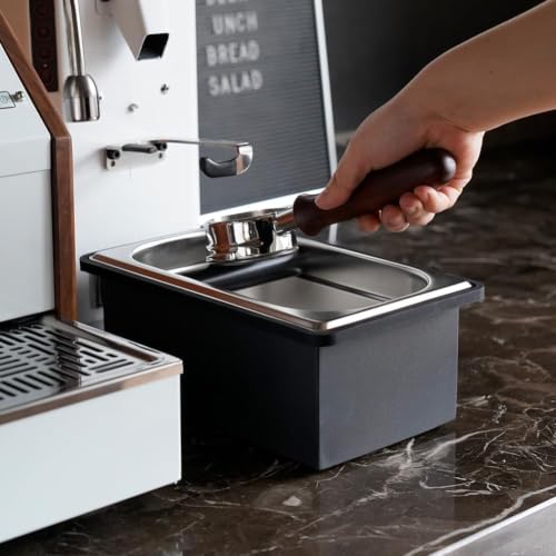 Large Stainless Steel Espresso Knock Box for Coffee Grounds