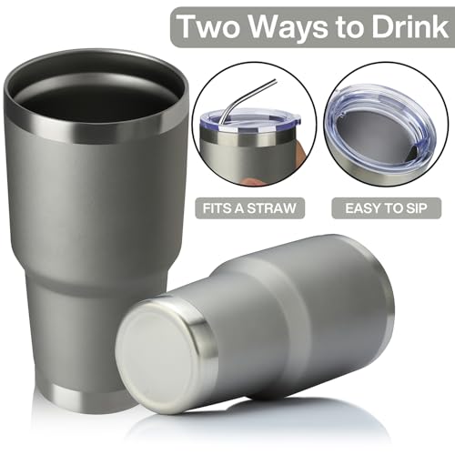 30oz Insulated Tumbler With Lids and Straws (12 Count)