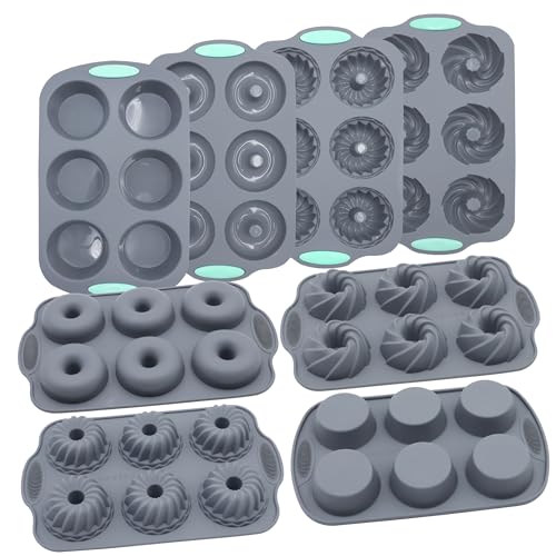 8 Pieces Silicone Donut Pans (24 Count)