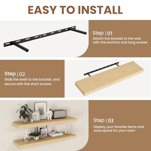 Deep Floating Shelves (2 Count)