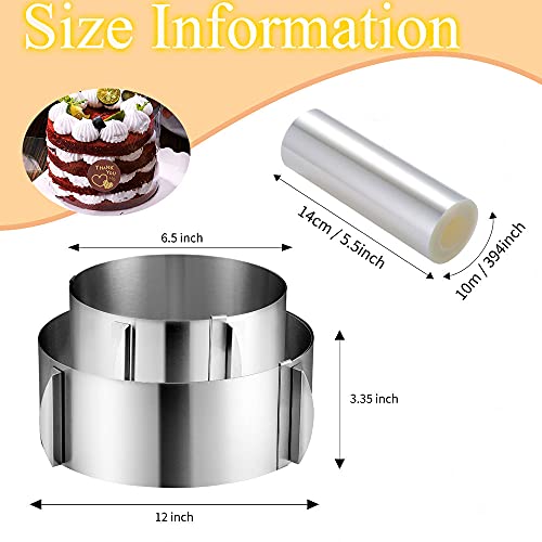 Cake Rings Mousse Mold Acetate Cake Collar Set