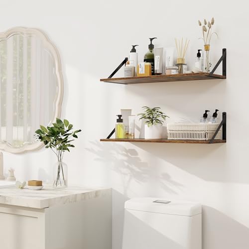 Deep Floating Shelves for Wall (2 Count)