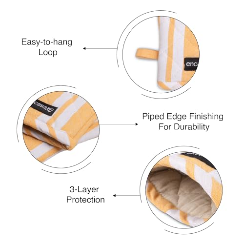 Oven Mitts Heat Resistant Kitchen Gloves (2 Count)