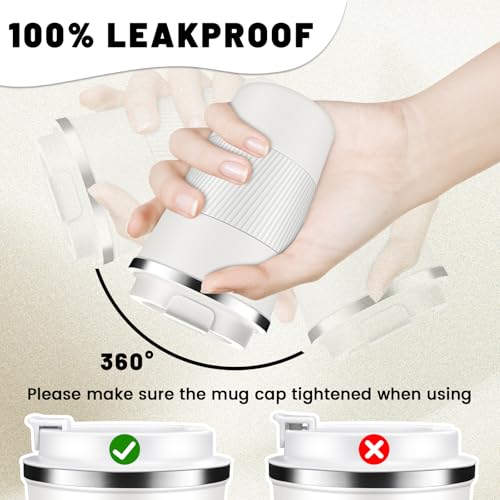 Insulated Coffee Tumblers with Flip Lid 12oz