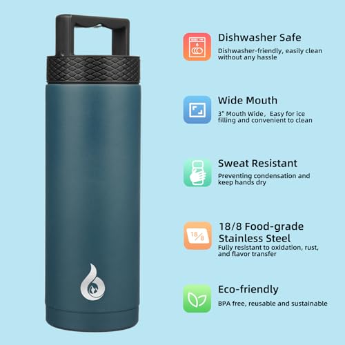 18oz Insulated Water Bottle Stainless Steel Water Bottle with Handle