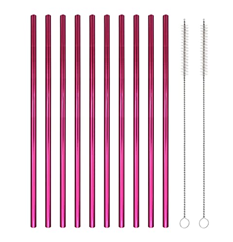 10 Pcs Stainless Steel Straws