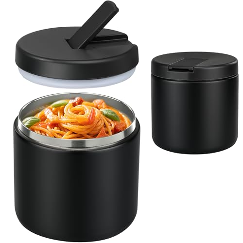 19oz Insulated Vacuum Food Jar with Buckle Lid Wide Mouth Soup Thermo for Hot Food Kids Leakproof Stainless Steel Lunch Container