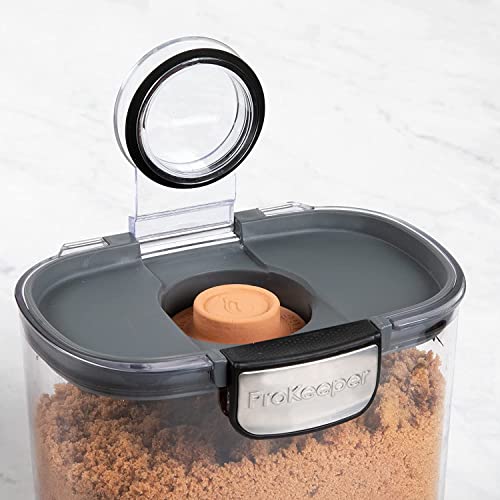 International ProKeeper+ Clear Plastic Airtight Food Baker's Kitchen Storage Organization Container Canister Set with Magnetic Accessories (2 Count)