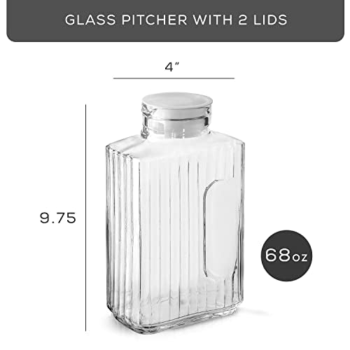 68oz Glass Pitcher with Lid