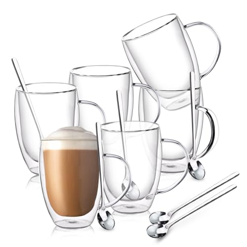 Double Wall Glass Coffee Mugs (6 Count)