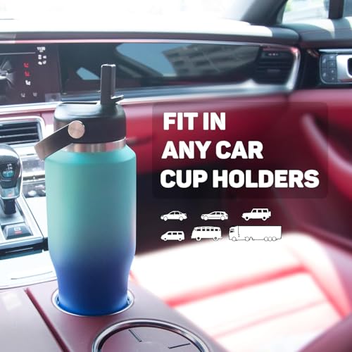 Insulated Water Bottle 40oz with Straw