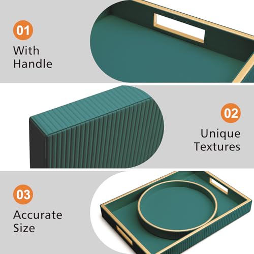 Leather Tray Desktop Storage Organizer