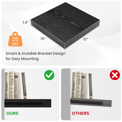 Square Floating Shelves for Wall