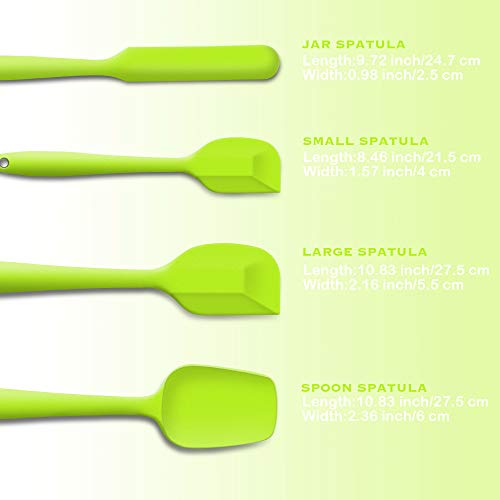 4 Piece Silicone Spatula Set with Stainless Steel Core (4 Count)