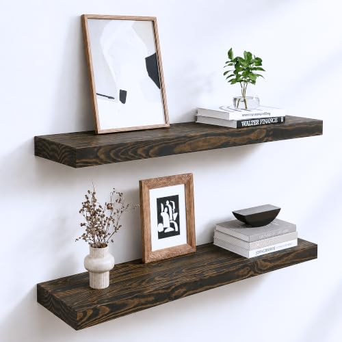 24'' Wood Floating Shelves for Wall (2 Count)