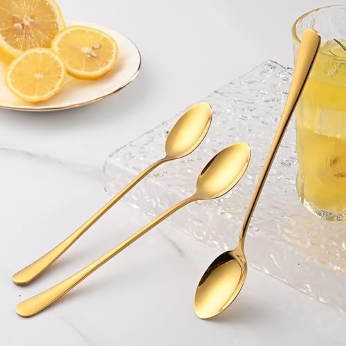 7.5 Inch Gold Iced Tea Spoons (8 Count)