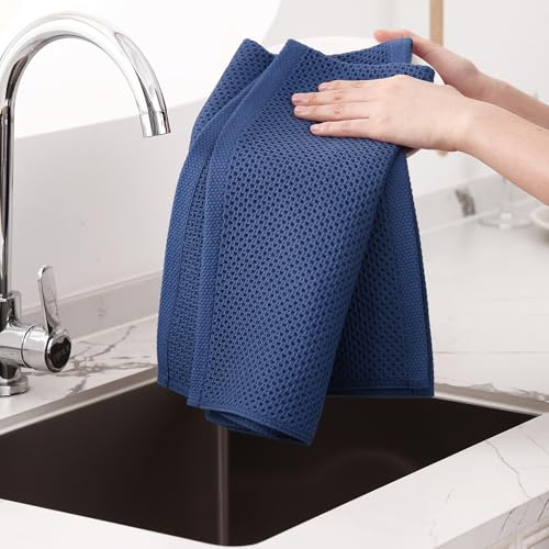 100% Cotton Oversized Waffle Weave Kitchen Towels 6 (6 Count)