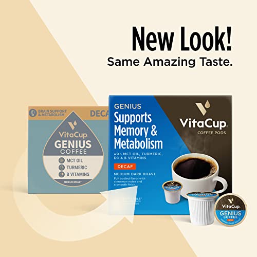 Decaf Genius Keto Coffee Pods with MCT Oil (64 Count)