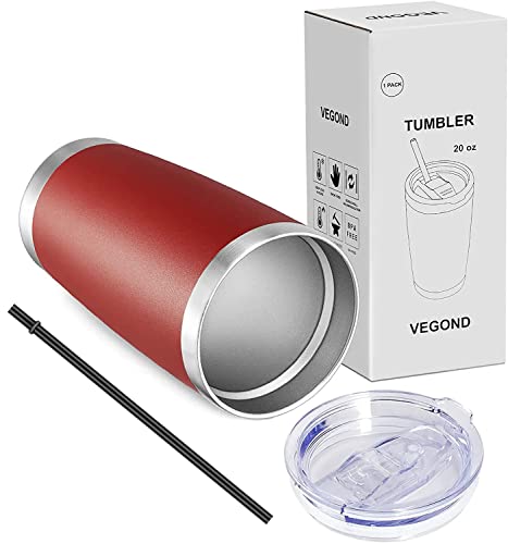 20oz Tumbler with Lid and Straw Stainless Steel Tumbler Cup Vacuum Insulated Double Wall Travel Coffee Mug Powder Coated Coffee Cup