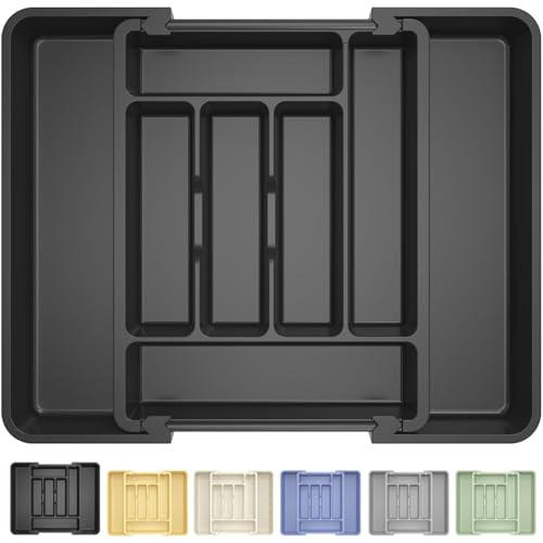 Large Silverware Organizer Tray for Kitchen Drawer Utensils Thicker