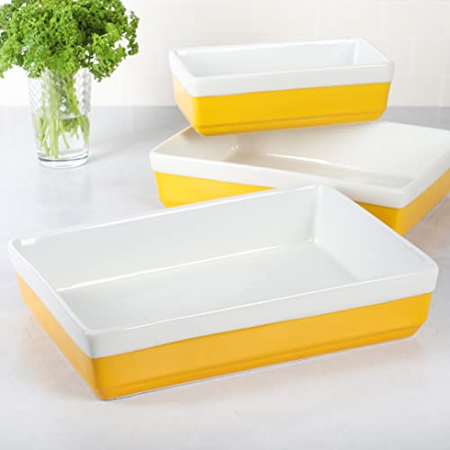 3 Piece Oven to Table Stoneware Bakeware Set